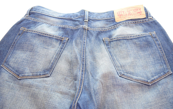 アベイシングエイプ  ABATHING APE BAPE フロントスター デニムパンツ 青 デニム ブルー LLサイズ 103MB-467