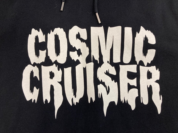 セリーヌ Céline COSMIC CRUISER コズミック クルーザー プリント パーカー フーディ 黒  パーカ ブラック Lサイズ 101MT-3325