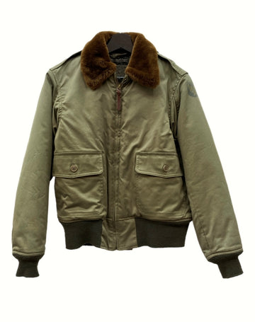 バズリクソンズ BUZZ RICKSON'S TYPE B-10 FLIGHT JACKET フライト ARMY ジャケット アウター デッキ 緑 BR10450 サイズ 38 ジャケット ロゴ カーキ 104MT-921