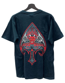 US US古着 90s 00s WEST COAST CHOPPERS T-Shirt ウエスト コースト チョッパーズ Tシャツ デビル 半袖 黒 Tシャツ ロゴ ブラック Mサイズ 104MT-2345
