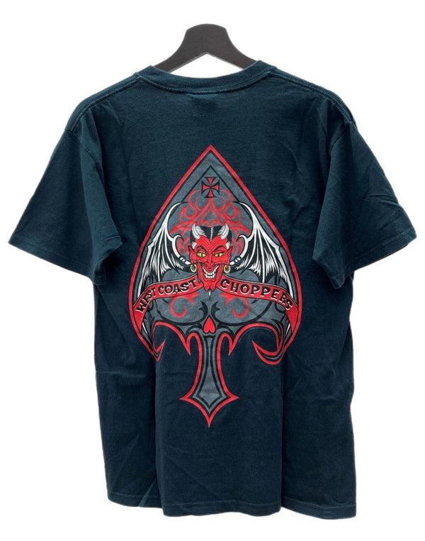 US US古着 90s 00s WEST COAST CHOPPERS T-Shirt ウエスト コースト チョッパーズ Tシャツ デビル 半袖 黒 Tシャツ ロゴ ブラック Mサイズ 104MT-2345