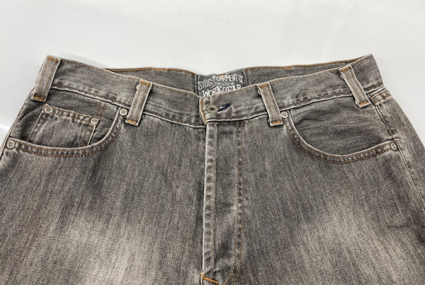 ステューシー STUSSY work gear black Denim Pants ワークギア ブラック デニム パンツ ダメージ加工 黒 デニム ブラック サイズ 36 104MB-307