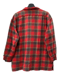 ラルフローレン RalphLauren POLO COUNTRY 90s FLANNEL SHIRT フランネル シャツ ネルシャツ インパクト21 開襟 長袖 赤 サイズ 9 長袖シャツ チェック レッド 104MT-2271