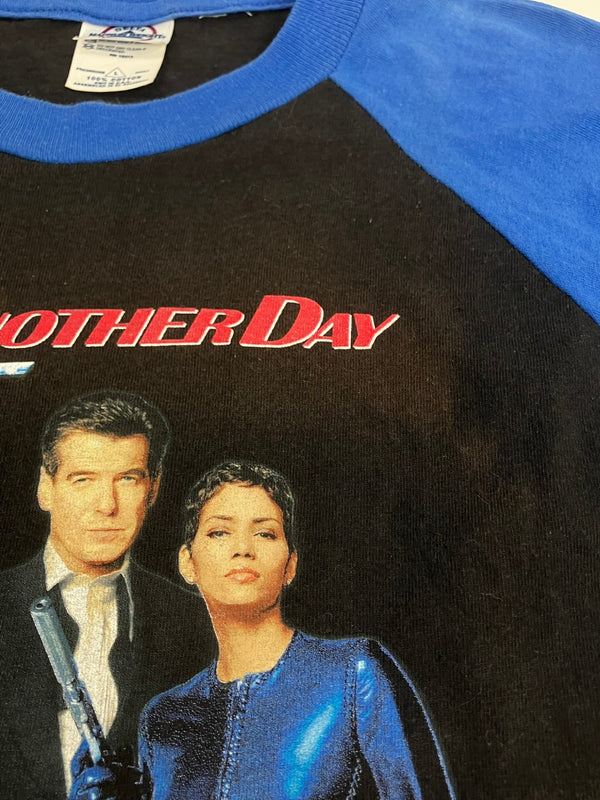 US US古着 00's DELTA 007 DIE ANOTHER DAY 映画 ムービーT プロモーション ラグラン VINTAGE ヴィンテージ ロンT ブラック Lサイズ 101MT-4646