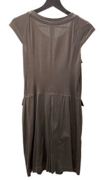 バーバリー Burberry ロンドン London 三陽商会 フレンチスリーブ ドレス French Sleeve Dress ゴールドボタン ノバチェック BROWN 茶色 FMA90-562-55 ワンピース 無地 ブラウン SIZE40 104LT-125