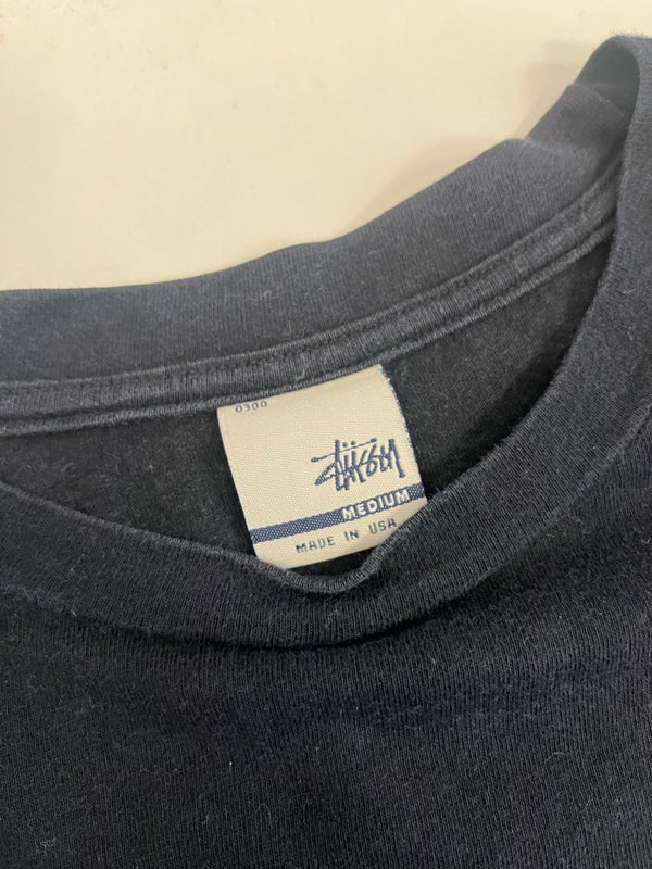 ステューシー STUSSY 90s 00s 90's~00's 銀タグ OLD STUSSY USA製 ツイストガール プリントTシャツ Tシャツ ブラック M 101MT-4862