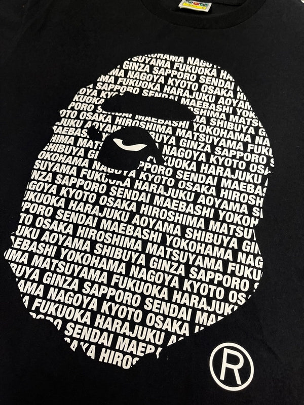 ア ベイシング エイプ A BATHING APE JAPAN APE HEAD TEE BAPE STORE限定 Tシャツ 黒 Tシャツ ブラック Lサイズ 101MT-5353