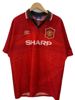 アンブロ UMBRO マンチェスターユナイテッド ゲームシャツ サッカー フットボール 半袖カットソー レッド XLサイズ 201MT-3805