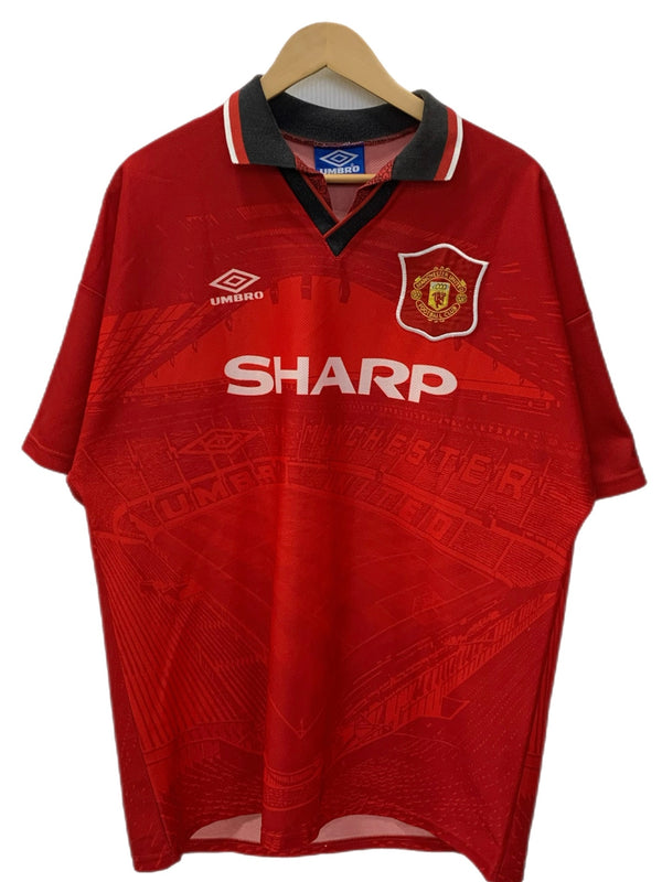 アンブロ UMBRO マンチェスターユナイテッド ゲームシャツ サッカー フットボール 半袖カットソー レッド XLサイズ 201MT-3805