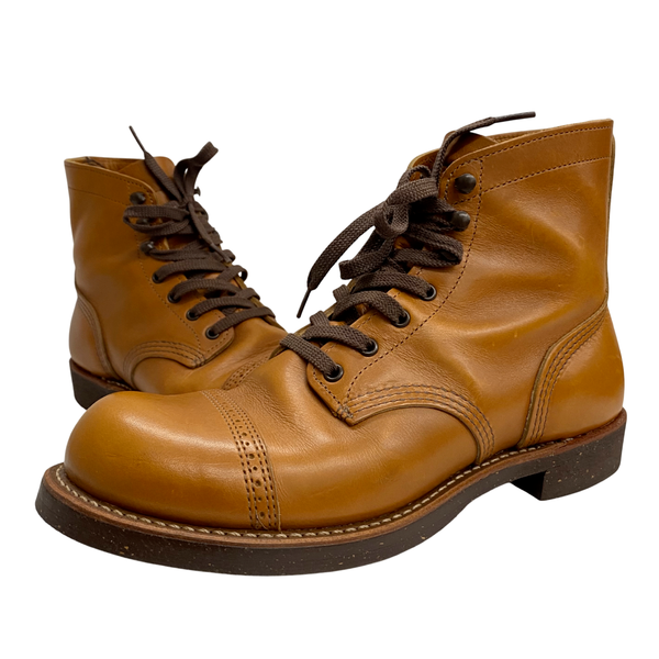 【曜日割引対象外】 レッドウィング RED WING アイアンレンジ マンソンブーツ USA製 8011 メンズ靴 ブーツ ワーク ブラウン 26cmサイズ 201-shoes1559 VB