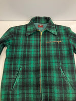 ヴィンテージ vintage 60’s~70's 60~70年代 JOHNSON WOOLEN MILLS ハンティング スポーツジャケット ブルゾン ブロックチェック TALON ZIP タロン - ジャケット グリーン フリーサイズ 101MT-3621