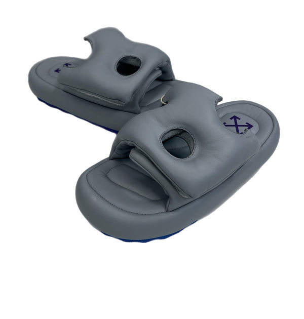 オフホワイト Off-White Meteor メテオ パデッドサンダル レザースライド メンズ靴 サンダル その他 グレー EU40 101sh-2152