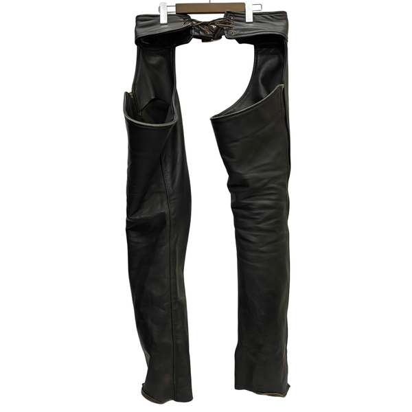 【曜日割引対象外】 バンソン VANSON レザーチャップス ライディングパンツ レザーパンツ USA製 ボトムスその他 ブラック 23サイズ 201MB-1004 VB