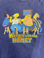ヴィンテージ vintage 00s ©2001 ザ シンプソンズ THE SIMPSONS Hangin' with the HOMEY US古着 キャラT Tシャツ ネイビー Lサイズ 101MT-4532