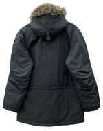 グッドイナフ Goodenough MODS COAT モッズ コート 裏キルティング ジップアップ ファー アウター ジャケット GDEH 黒 ジャケット 無地 ブラック Lサイズ 104MT-2141