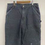 【曜日割引対象外】 カーハート Carhartt リフレクター ペインターパンツ インナーチェック カーゴパンツ ブラック 36×32サイズ 201MB-1144 VB