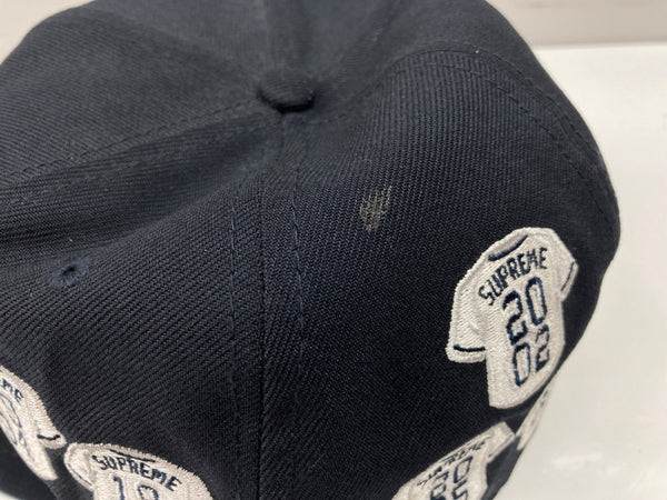 シュプリーム SUPREME 24AW JERSEYS BOX LOGO ジャージーズ ボックス ロゴ New Era ベースボール キャップ 帽子 紺 帽子 メンズ帽子 キャップ 刺繍 ネイビー 104H-68