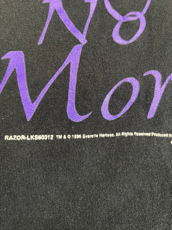 US US古着 90s ©1996 RAZOR Cry No More アメコミ レザー クライノーモア プリント コミックTシャツ Tシャツ ブラック Lサイズ 101MT-4668