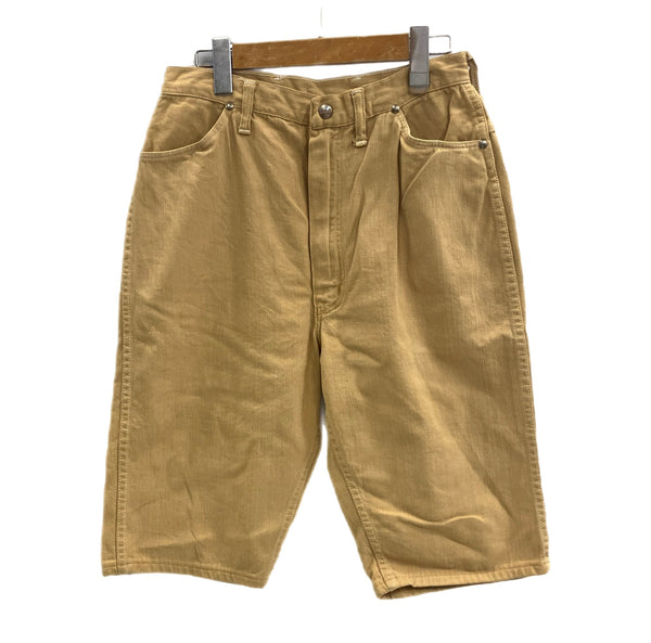 ヴィンテージ vintage 60's 60年代 BLUE BELL MAVERICK ブルーベル マーベリック レザーパッチ GRIPPER ZIPPER カラーデニム ショーツ ハーフパンツ ベージュ 101MB-681