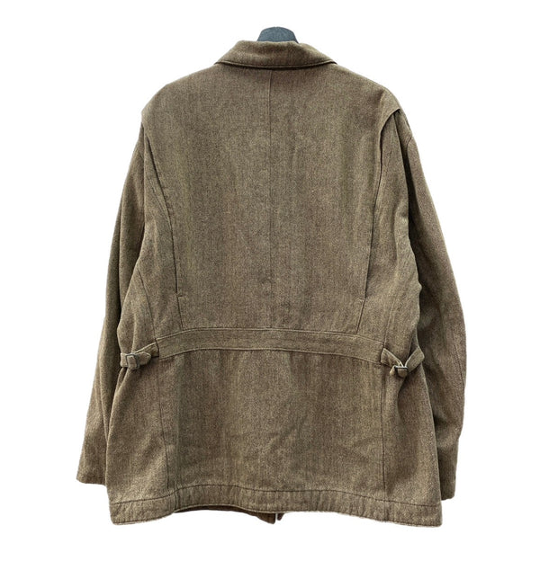 ダブルアールエル RRL 90s 90年代 三ツ星タグ USA製 ジップアップ ブルゾン アウター スポーツジャケット ワークジャケット  ジャケット 無地 カーキ Mサイズ 104MT-1993