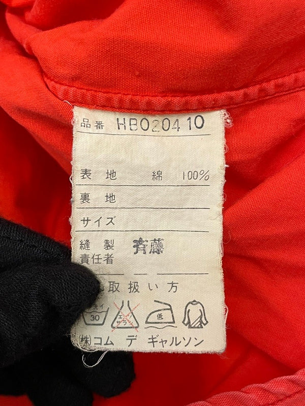 コムデギャルソン COMME des GARCONS 80's デカオム 開閉 半袖 シャツ HB020410 レッド 601MT-45