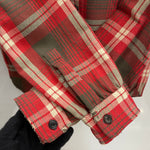 【曜日割引対象外】 ダブルアールエル RRL ネルシャツ 長袖シャツ レッド Mサイズ 201MT-4768 VB