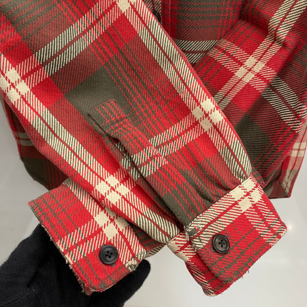 【曜日割引対象外】 ダブルアールエル RRL ネルシャツ 長袖シャツ レッド Mサイズ 201MT-4768 VB