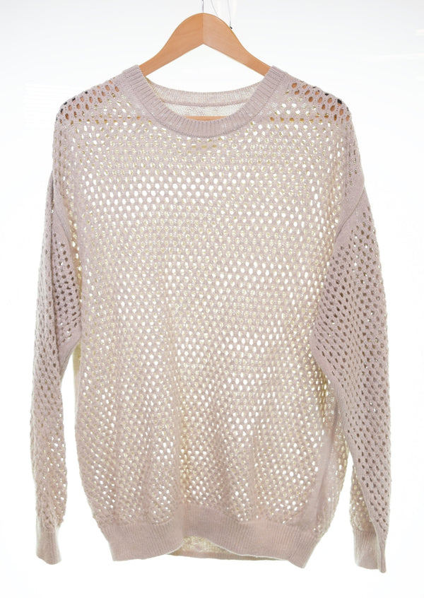 ヨーク YOKE 22SS ARK別注 Meshed Knit Crewneckメッシュ ニット セーター YK22SS0346S 2 セーター ベージュ 103MT-3146