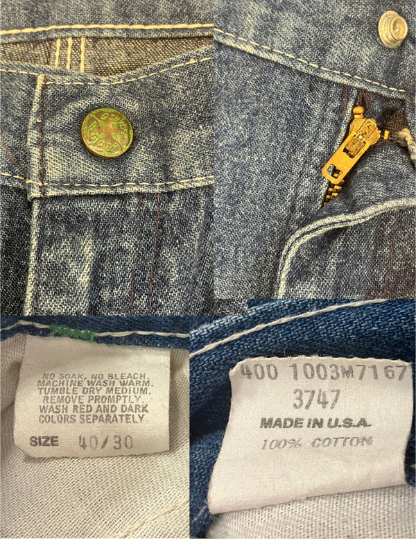 オシュコシュ OSHKOSH B'GOSH  60's 60年代 デニム ペインターパンツ 42TALON ZIPPER タロンジップ VINTAGE ヴィンテージ MADE IN USA アメリカ製 デニム ブルー W40L30 101MB-620