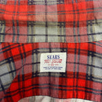 【曜日割引対象外】 ヴィンテージ vintage 60's シアーズ Sears プリントネル 長袖シャツ レッド Mサイズ 201MT-3860 VB