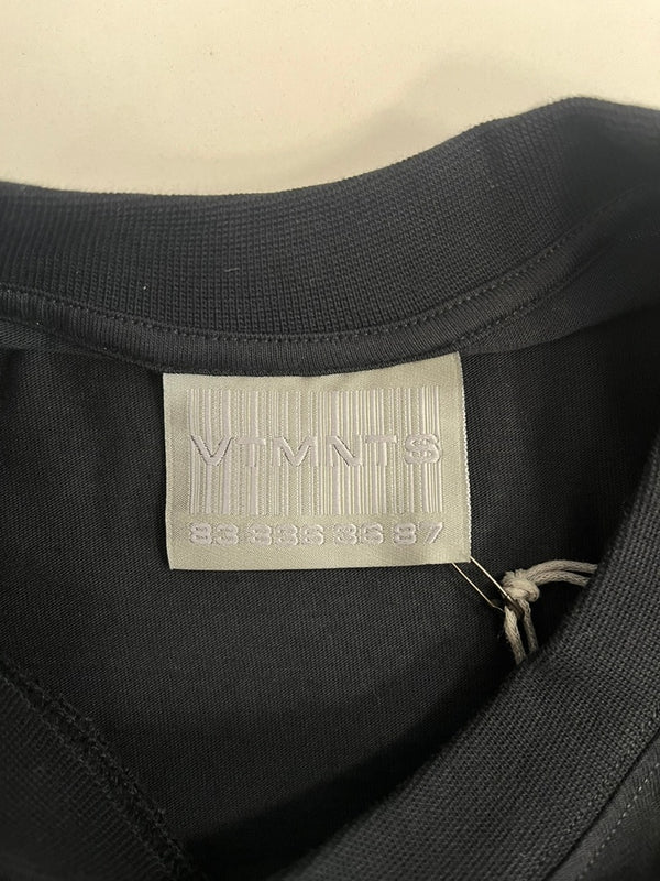 ヴェトモン VETEMENTS VTMNTS RAINBOW BARCODE レインボー バーコード 黒 VL12TR440B XS Tシャツ ブラック SSサイズ 101MT-4260