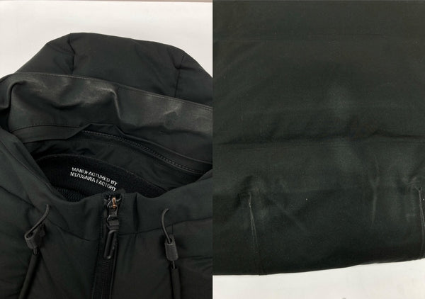 デサント DESCENTE MOUNTAINEER マウンテニア Mizusawa Down 水沢ダウン ALLTERRAIN ダブルジップ アウター 黒 DAMSGK30U ジャケット ロゴ ブラック Mサイズ 104MT-2140
