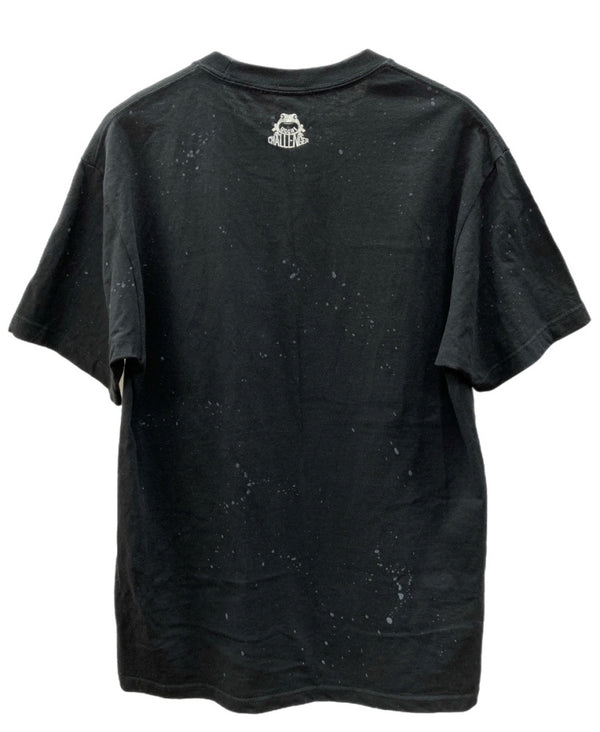 チャレンジャー CHALLENGER 内山幸也コラボ UCCHI BANDANA FROG TEE バンダナ フロッグ カエル 半袖 カットソー クルーネック スピリット ロゴ BLACK 黒 Tシャツ プリント ブラック Lサイズ 104MT-1804