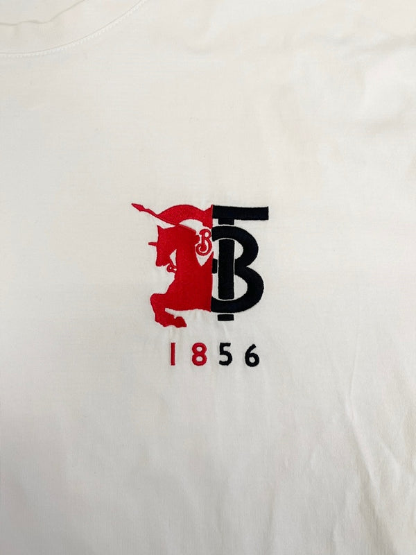 バーバリー Burberry HESFORD 半袖カットソー ロゴ 白 8022308 XXL Tシャツ ホワイト 3Lサイズ 101MT-4116