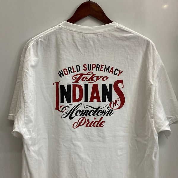 東京インディアンズ TOKYO INDIANS Motorcycle Club S/S Tee イベント限定 Tシャツ ホワイト XLサイズ 201MT-4406