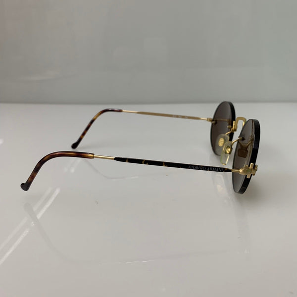 【中古】ジョルジオ アルマーニ GIORGIO ARMANI サングラス 702 744 140 リムレス 眼鏡・サングラス 眼鏡 ブラウン 201goods-627