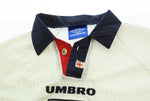 アンブロ UMBRO 90s 90's 97~99シーズンユニフォーム イングランド代表 ゲームシャツ サッカーシャツ 半袖ポロシャツ ホワイト Lサイズ 103MT-2518