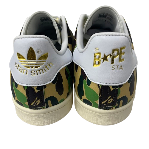 アディダス adidas A BATHING APE Originals Stan Smith IG8949 メンズ靴 スニーカー グリーン 26.5cmサイズ 201-shoes1484