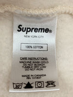 シュプリーム SUPREME Text Stripe Zip Up Hooded Sweatshirt ジップアップ フーディ スウェットシャツ IVORY アイボリー パーカ ロゴ ベージュ Mサイズ 104MT-334