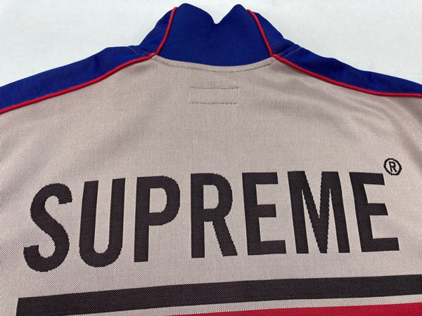 シュプリーム SUPREME World Famous Jacquard Track Jacket ワールド フェイマス ジャカード トラック ジャケット 灰 ジャケット ロゴ グレー Lサイズ 104MT-1525