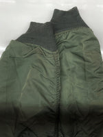 ミリタリー Military N-2B FLIGHT JACKET フライト ジャケット ジップアップ ファー 短丈 軍物 ARMY アウター 緑 ジャケット 無地 グリーン Mサイズ 104MT-1914