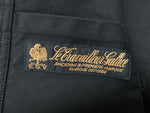 ル・トラヴァイユール・ガリス LE TRAVAILLEUR GALLICE ブラックモールスキン ユーロ フレンチ ワークジャケット カバーオール Vポケ MOLESKIN WORKER JACKET 黒 サイズ 6 ジャケット 無地 ブラック 104MT-1048