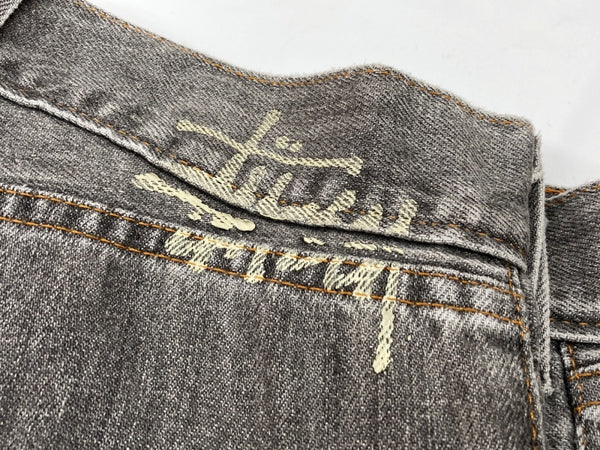 ステューシー STUSSY work gear black Denim Pants ワークギア ブラック デニム パンツ ダメージ加工 黒 デニム ブラック サイズ 36 104MB-307