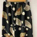 カネコイサオ kaneko isao ワンダフルワールド 扇子柄 ロングスカート スカート ブラック 201LB-103