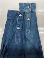 ラルフローレン RalphLauren POLO COUNTRY 90s DENIM WORK SHIRT デニム ワーク シャツ タックボタン ハミルトン社 長袖 インディゴ 青 長袖シャツ 無地 ブルー Mサイズ 104MT-2264