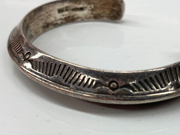 インディアンジュエリー Indian Jewelry Silver Bangle シルバー バングル Nel J. ナバホ族 ネイティブ ブレスレッド 925 銀 メンズジュエリー バングル・ブレスレット 総柄 シルバー 104A-73