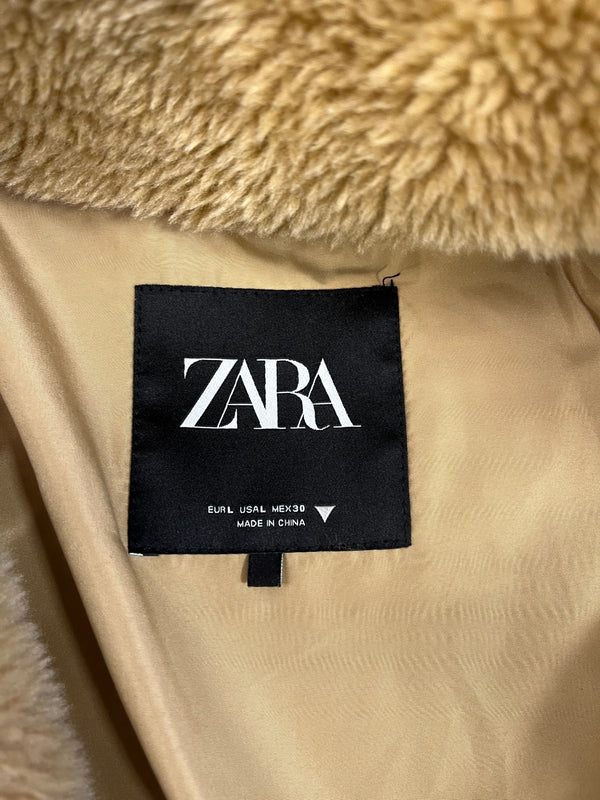 ザラ ZARA テディコート ボアコート  ジャケット ブラウン USA:L 101LT-222