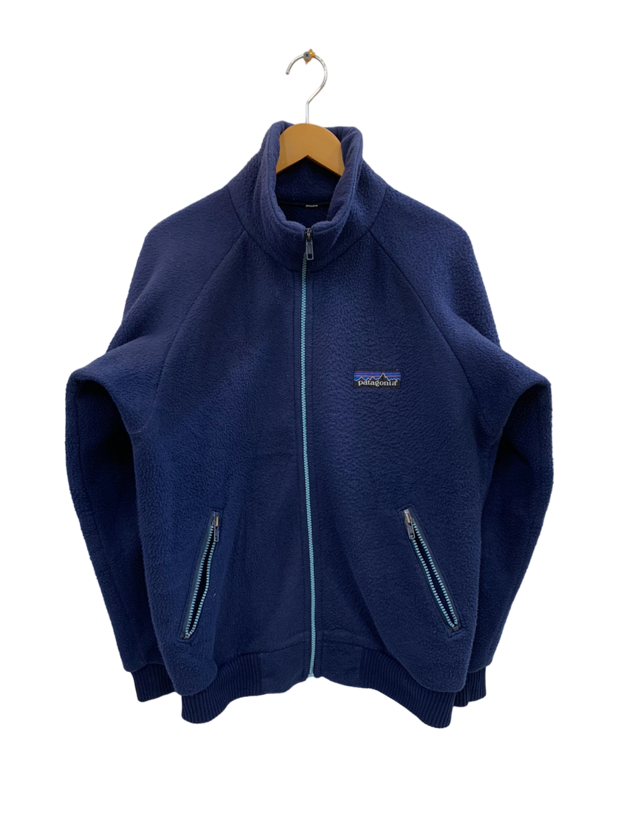 パタゴニア PATAGONIA 80s ヴィンテージ デカタグ レトロパイル フリースジャケット ジャケット ロゴ ネイビー Lサイズ  201MT-2255