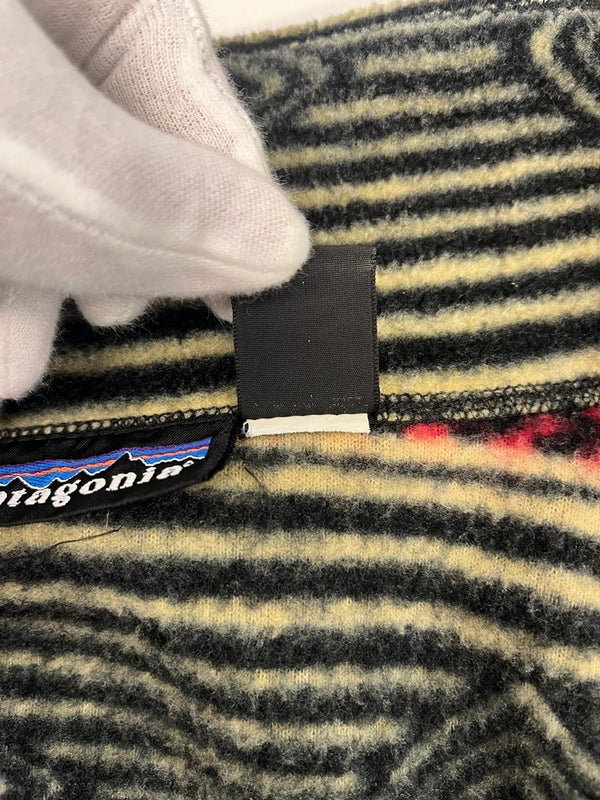 パタゴニア PATAGONIA 98年製 90s 90's USA製 ブルズアイ柄 ハーフジップ フリース プルオーバージャケット 総柄 10457 XL ジャケット マルチカラー 101MT-4802