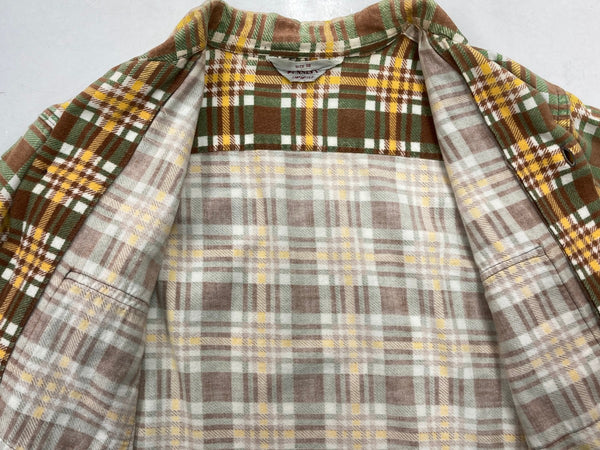 ヴィンテージ vintage 50s～ 50年代 PENNY'S ペニーズ プリントネル プリネル オープンカラー 開襟 サイズ 18 長袖シャツ チェック マルチカラー 104MT-1304